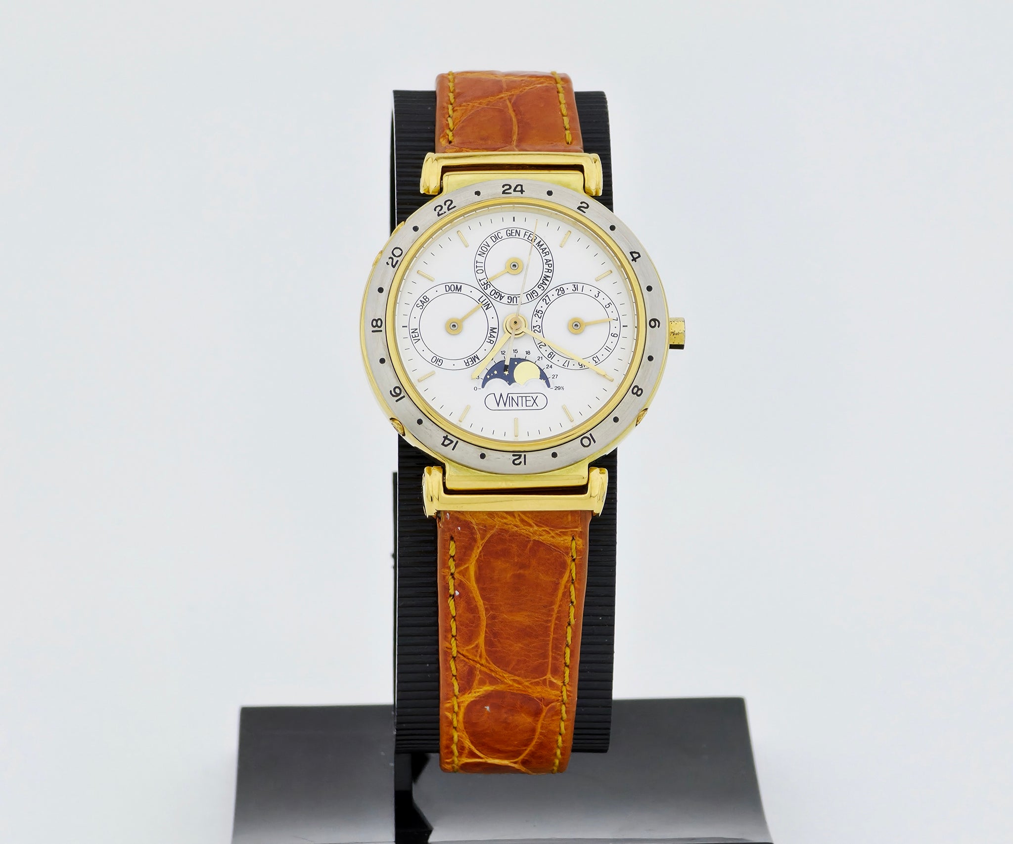 Rare WINTEX MoonPhase Full-Calendar Automatic, Two-tone Unisex watch 33mm
