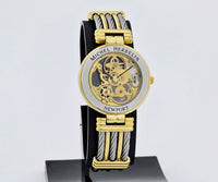 Michel Herbelin Newport Skeleton mechanical, 35mm Steel & Gold plated Ref: 1255