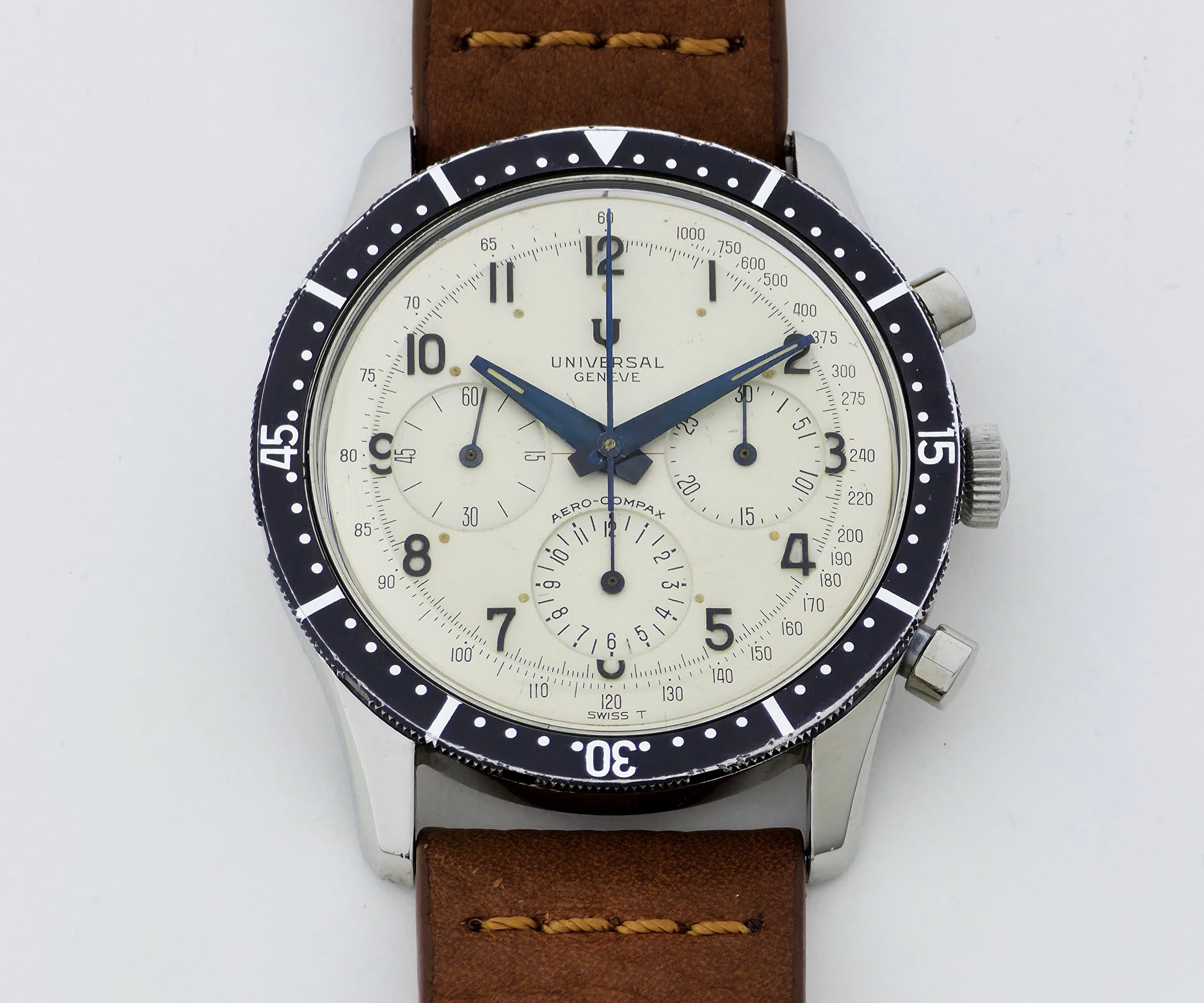 Universal Geneve Aero–Compax Chronograph Mechanical Cal. 130 (72) Steel case 40mm Ref: 22703/3