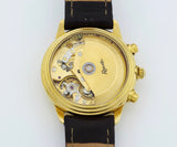 Reporter Chronograph automatic Valjoux Cal. 7750 Gold plated case 37mm