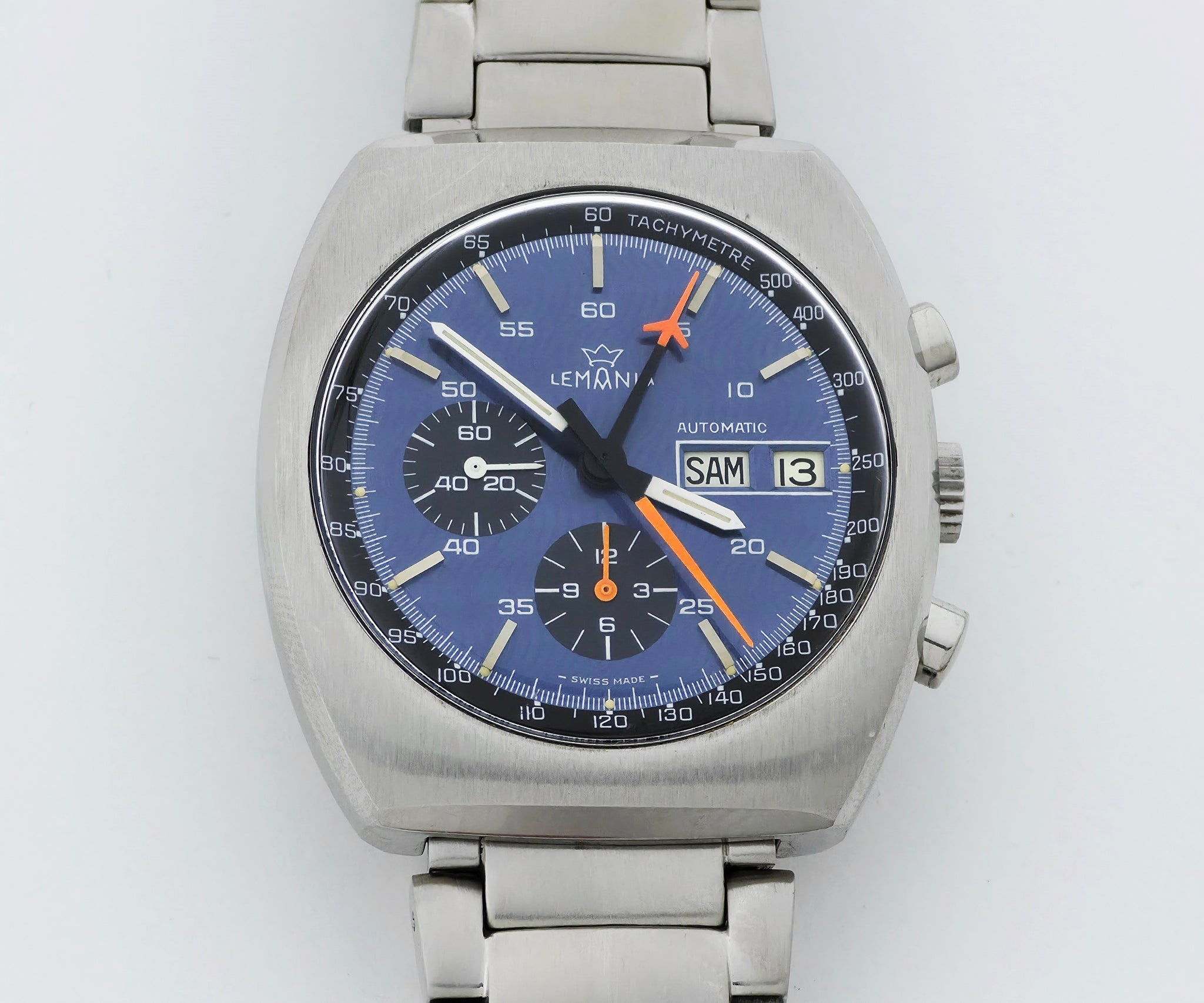 Vintage LEMANIA chronograph automatic Cal.5012 Steel case 40mm Ref: 11003