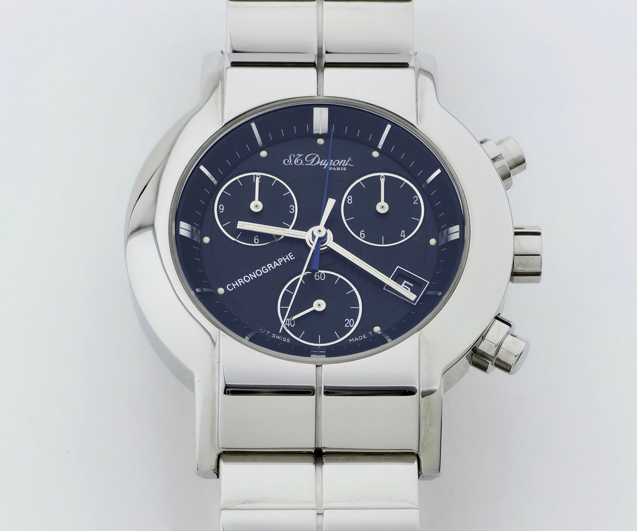 S.T. Dupont Paris Chronograph Quartz 40mm Stainless steel Men's Watch