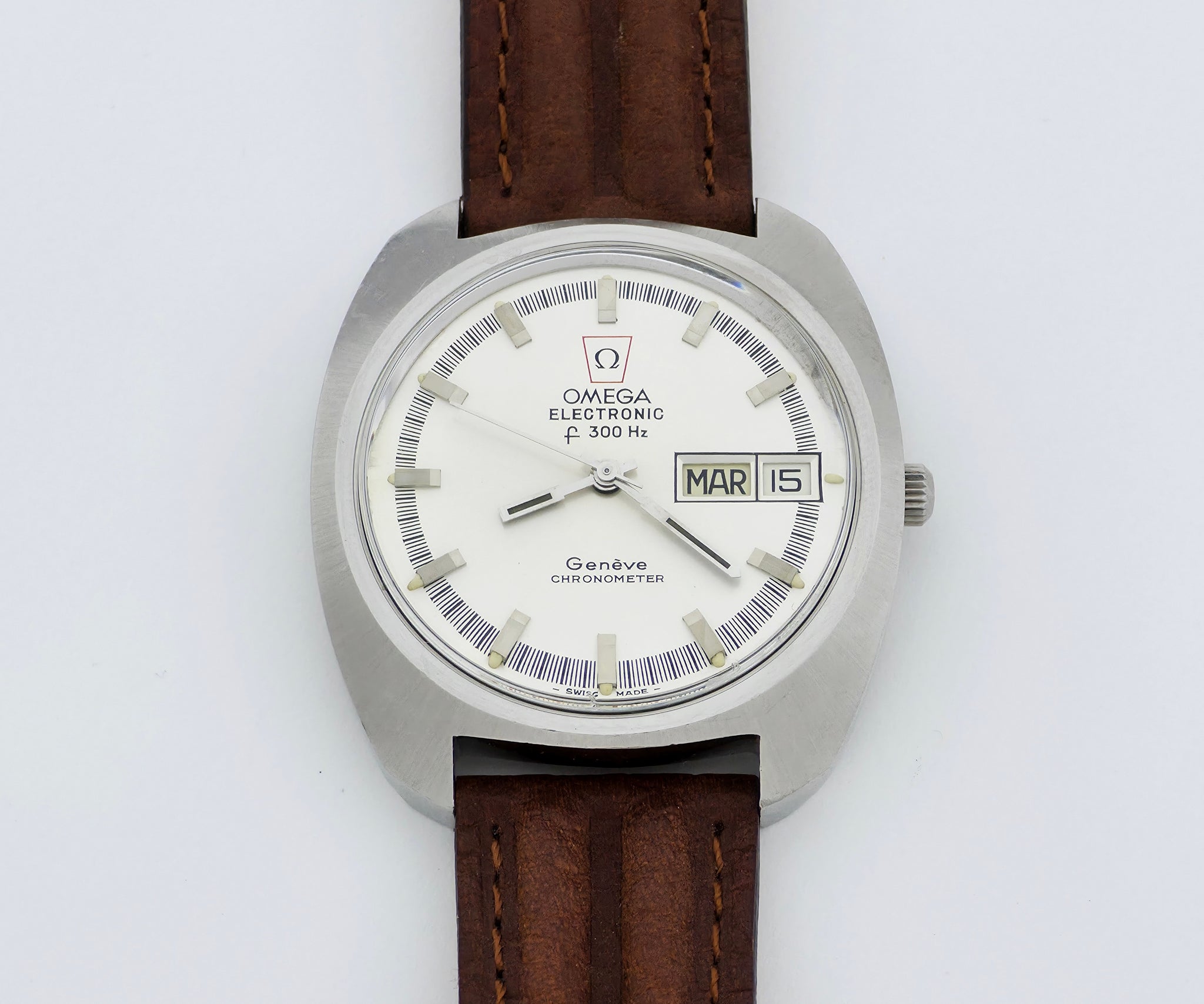 Vintage OMEGA f300Hz Quartz Cal. 1260 Steel Men's watch 38mm Ref: 198.031