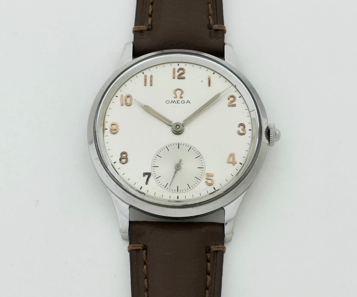 Rare 1940s OMEGA Mechanical Cal. 28 Steel case 35mm for Men’s Ref: 2403/1