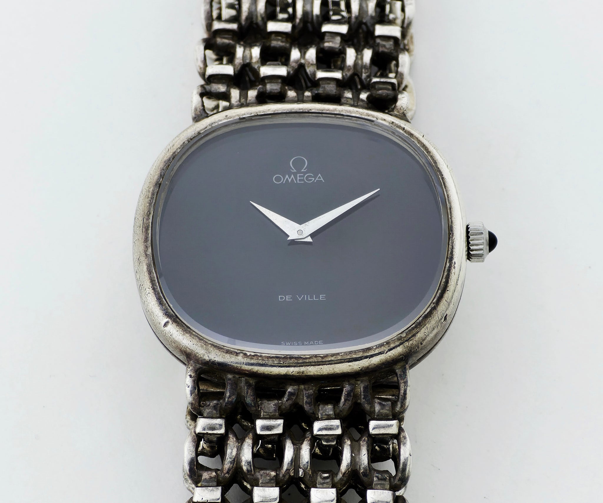 Vintage Omega De Ville mechanical Cal. 625 Jeux d'Argent 925 Silver case Ref. 8390