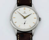 1950s Omega Jumbo Honeycomb dial, Mechanical Cal. 265 Steel case 37mm Ref: 2609