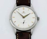 1950s Omega Jumbo Honeycomb dial, Mechanical Cal. 265 Steel case 37mm Ref: 2609