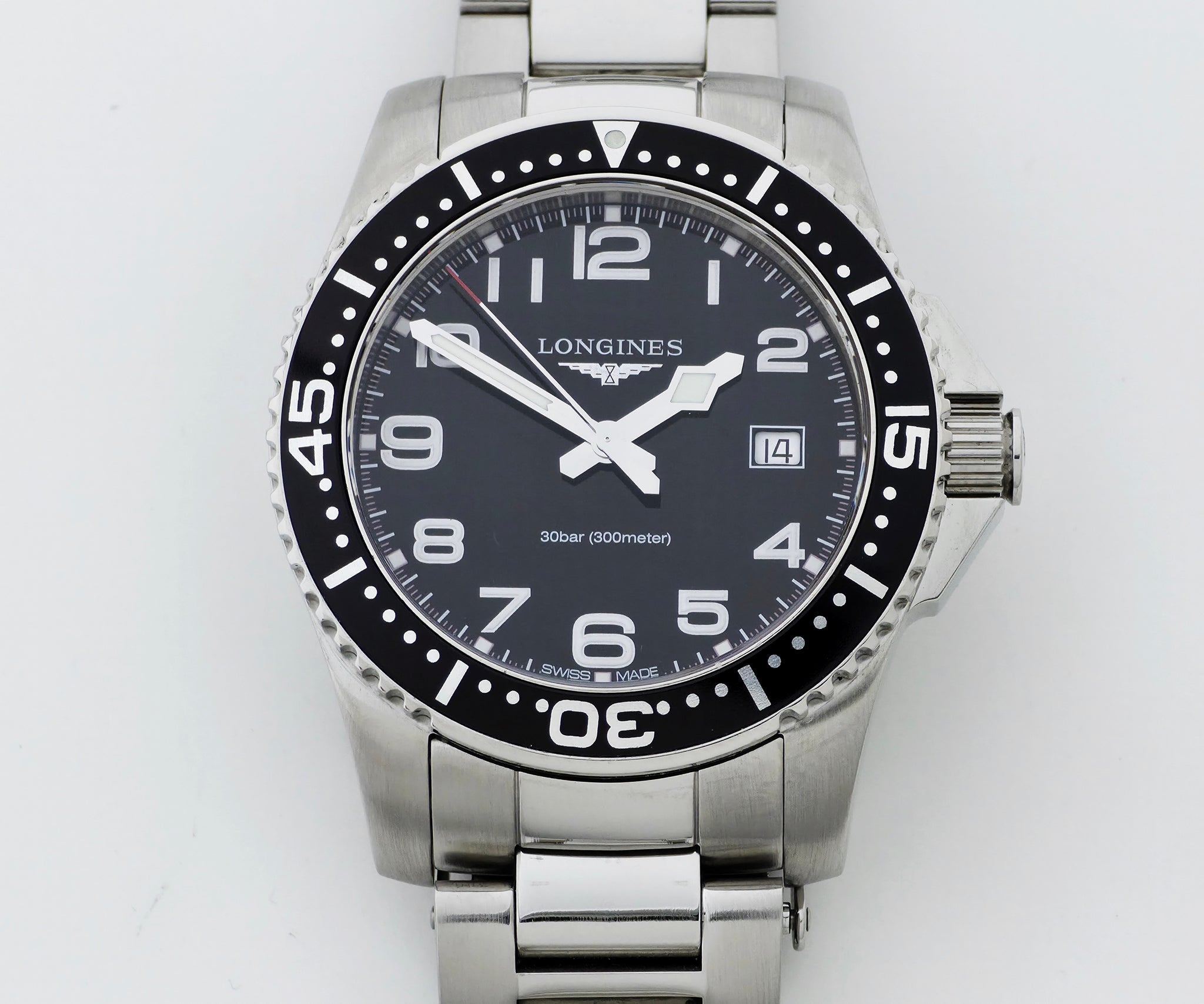 LONGINES HydroConquest 300m Quartz 41mm Steel Men's Watch Ref: L3.689.4