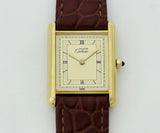 Cartier Must de Tank Vermeil Quartz 925 Argent & Gold plated Unisex watch 6 81006