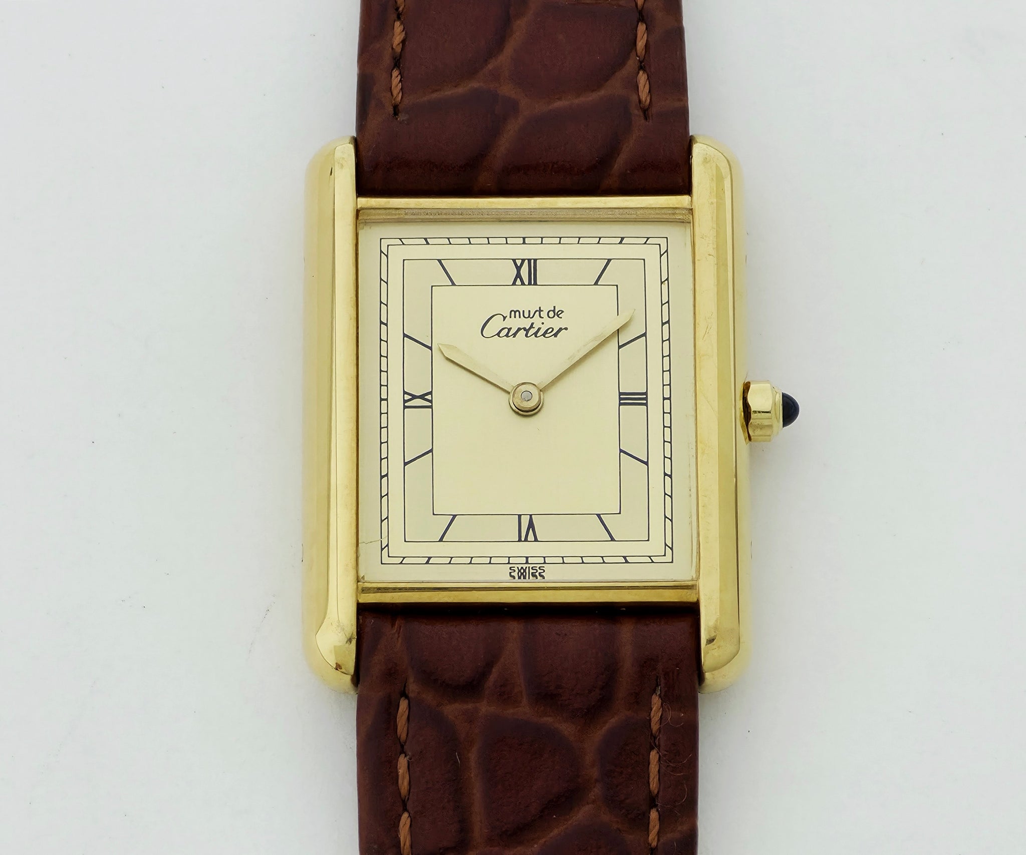 Cartier Must de Tank Vermeil Quartz 925 Argent & Gold plated Unisex watch 6 81006