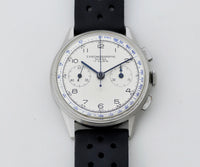 1940s Swiss Chronographe mechanical Excelsior Park 4.  Steel case 35.5mm