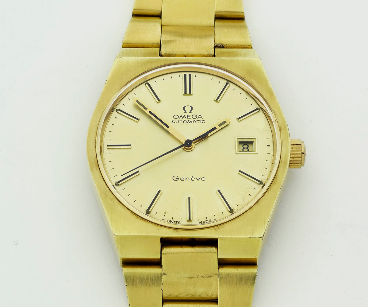 vintage Omega Genève Automatic Cal. 1481  Steel & Gold plated 35mm Men's watch Ω 166.099