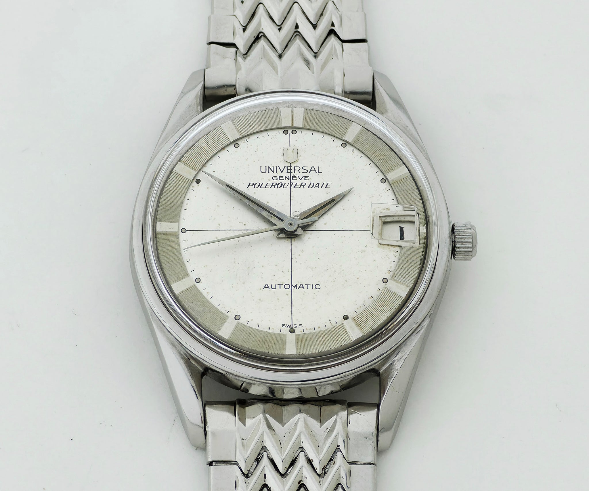 Vintage Universal Geneve Polerouter Date Microtor Automatic Cal. 218-2 Ref: 204610-1