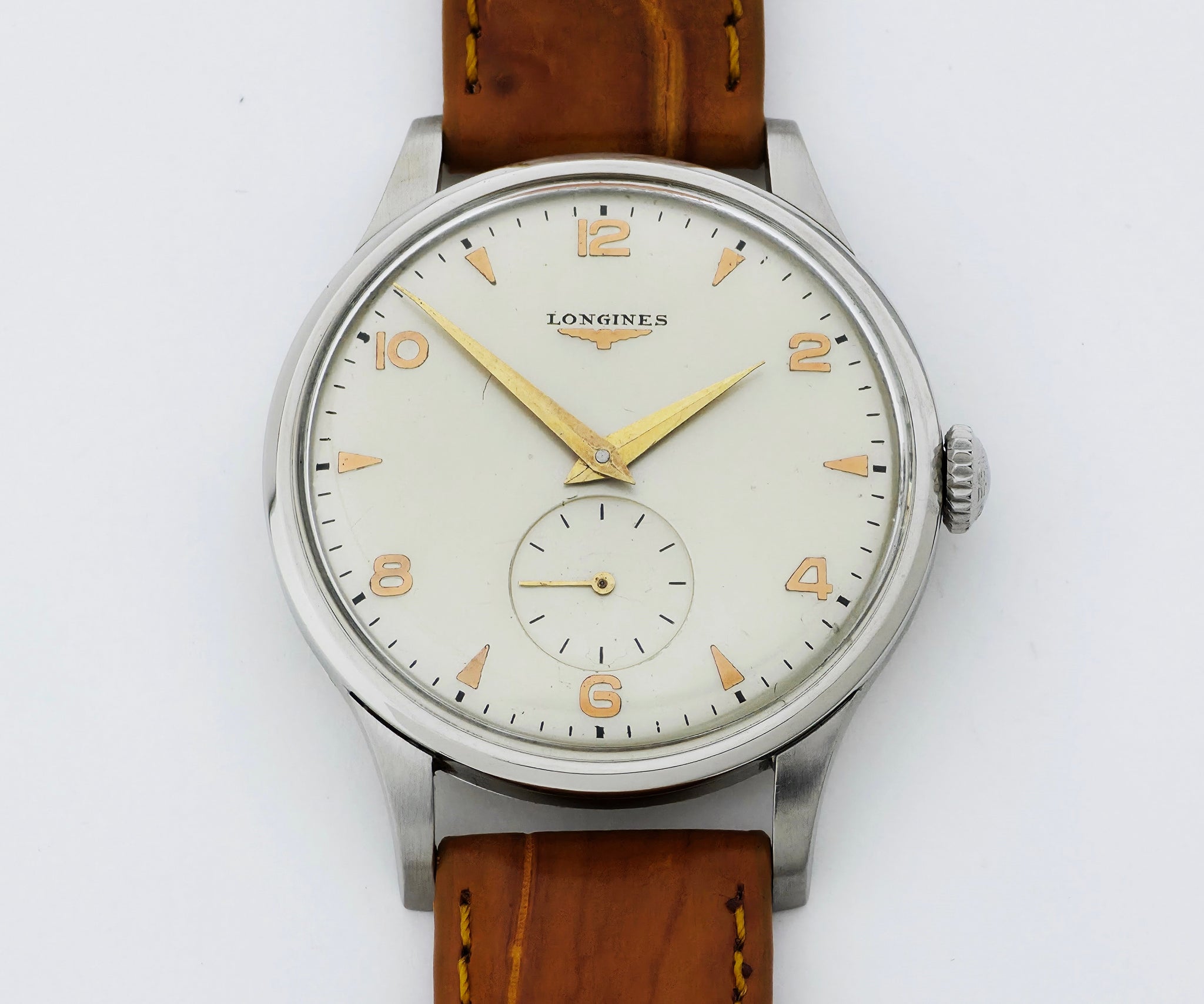 1950s Vintage LONGINES Mechanical Cal. 12.68Z Steel case 37.5mm Ref: 4914