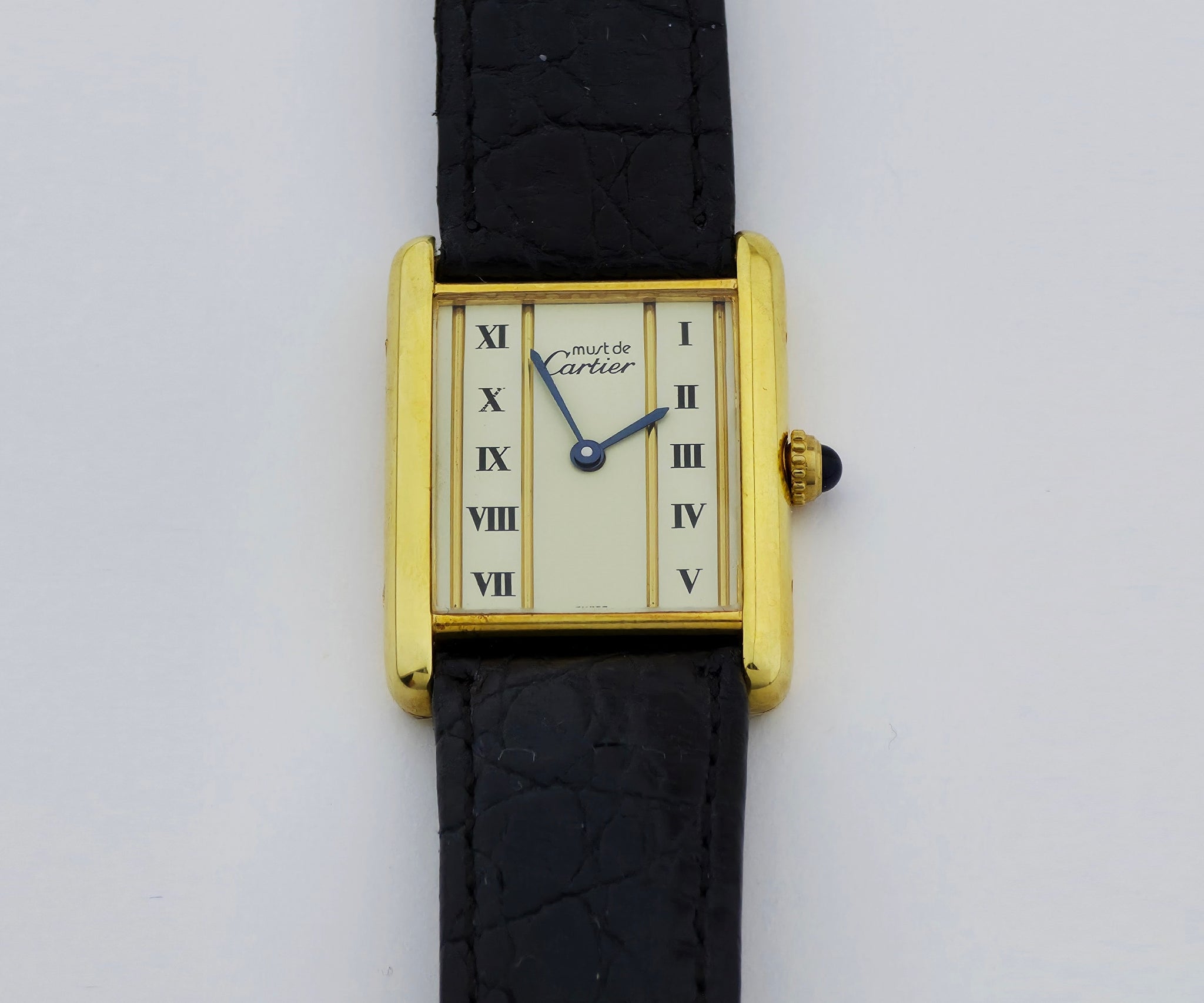 Cartier Tank Vermeil Quartz, 925 Silver & Gold plated Unisex watch Ref: 590005