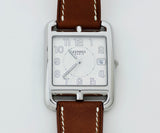 HERMES Cape Cod Quartz, 33mm Square Steel Men's Watch Ref: CC1.810