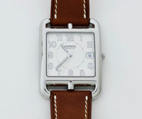 HERMES Cape Cod Quartz, 33mm Square Steel Men's Watch Ref: CC1.810