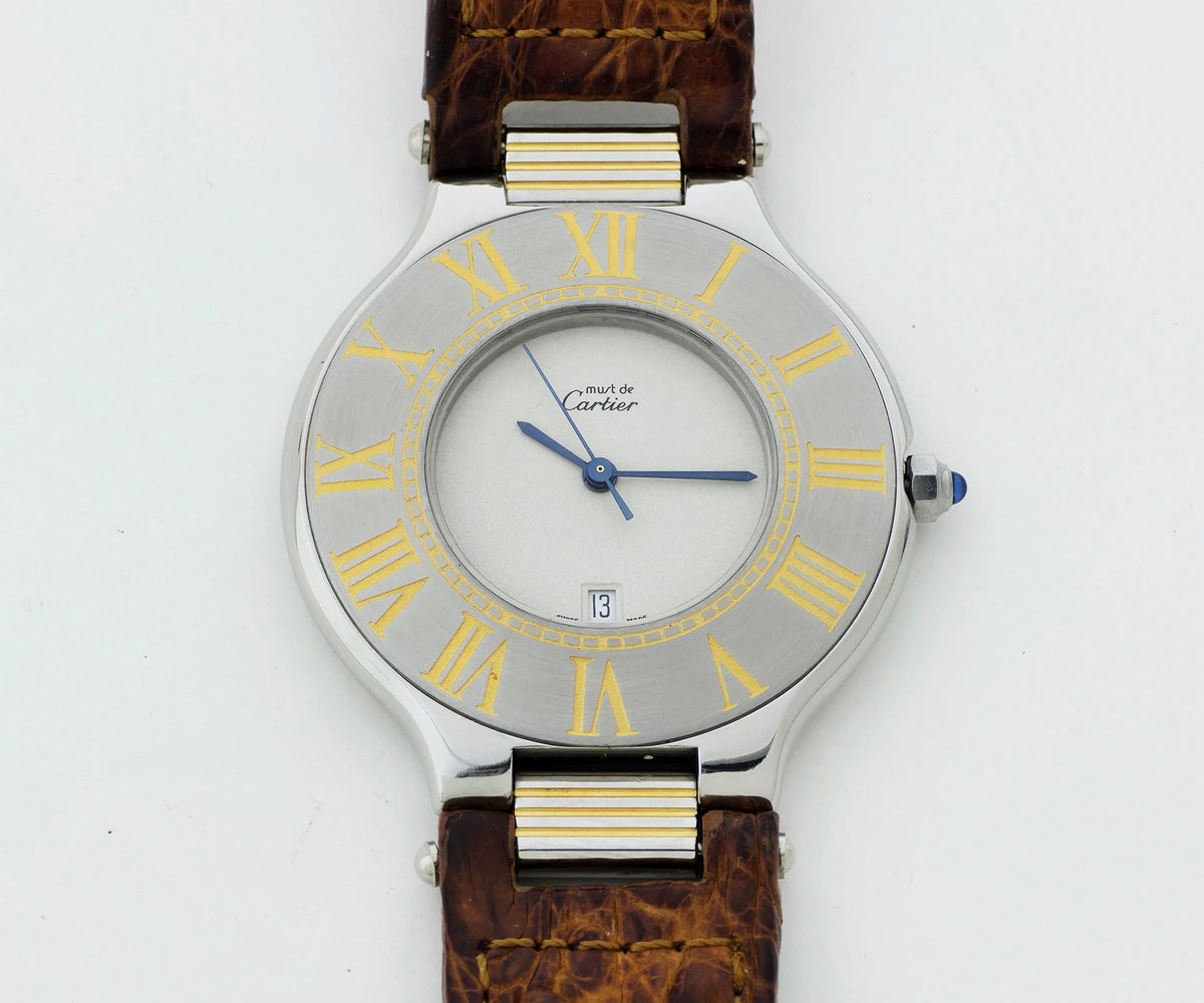 Cartier Must De 21 Quartz, Two-tone Unisex watch Ref: 9011