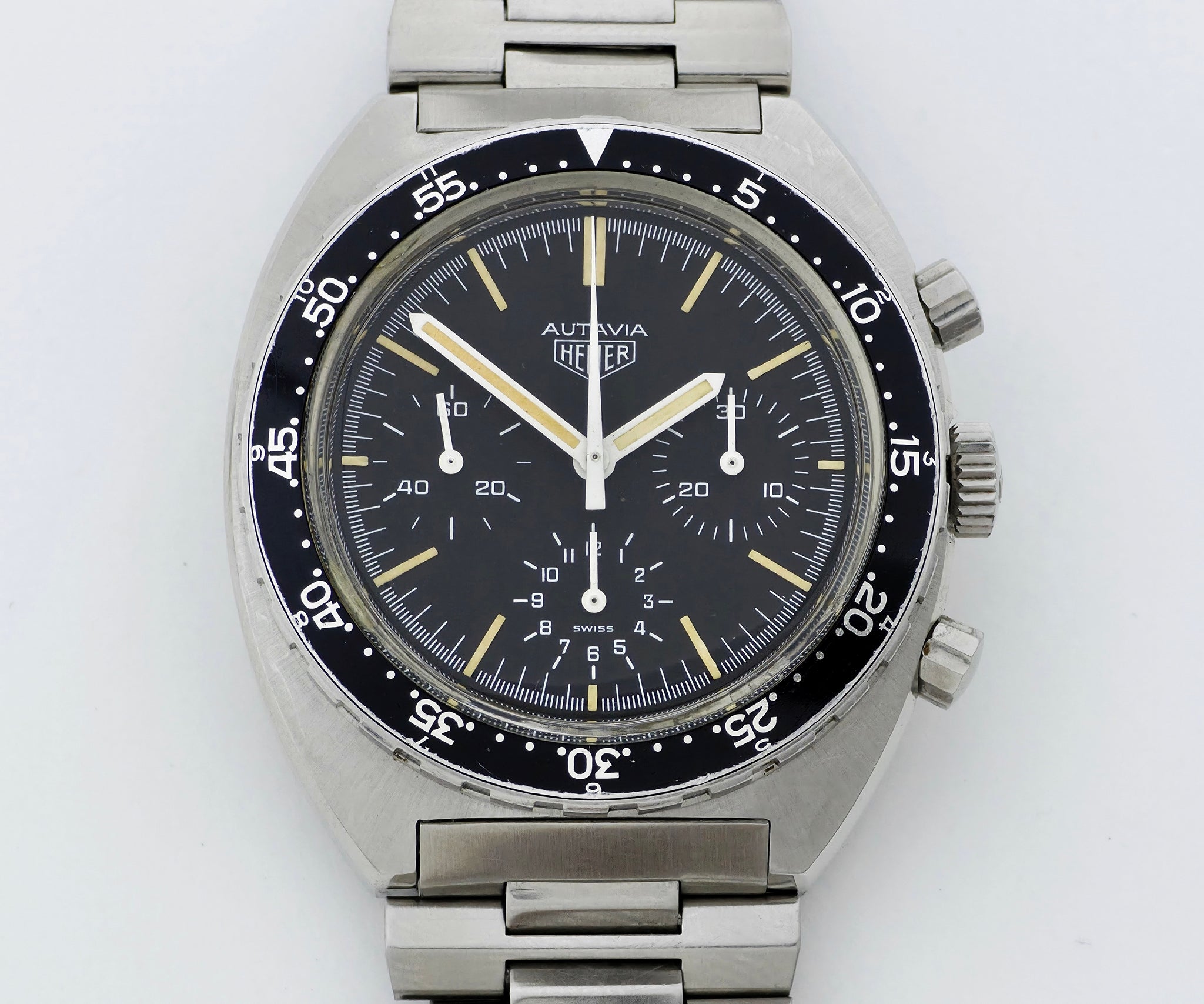 Military HEUER Autavia Chronograph Mechanical Cal. 7736 Steel case 42mm Ref: 73663