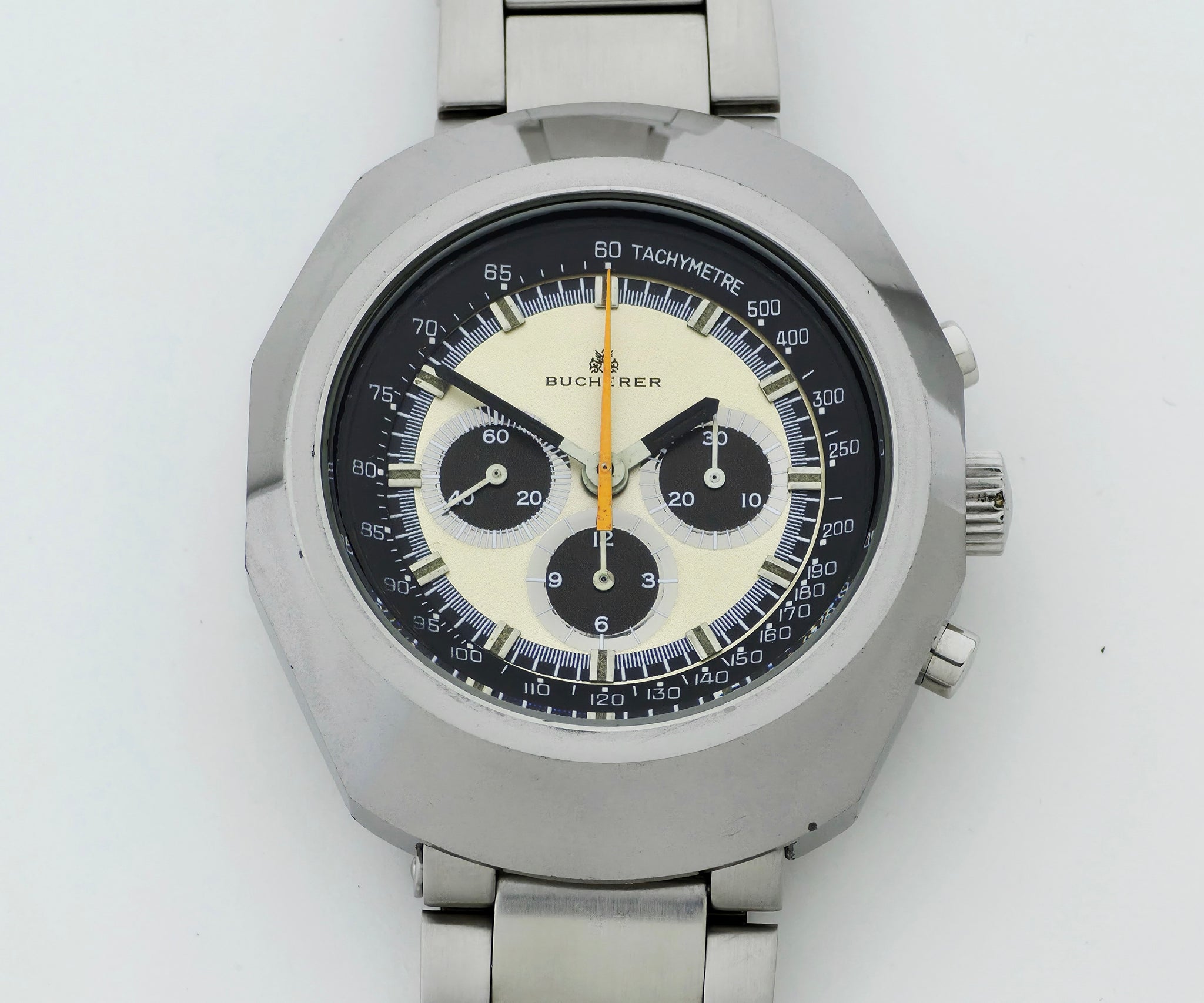 1970s Bucherer Anakin Skywalker 44mm Chronograph Lemania Cal. 1873  Panda Dial Ref: 9656