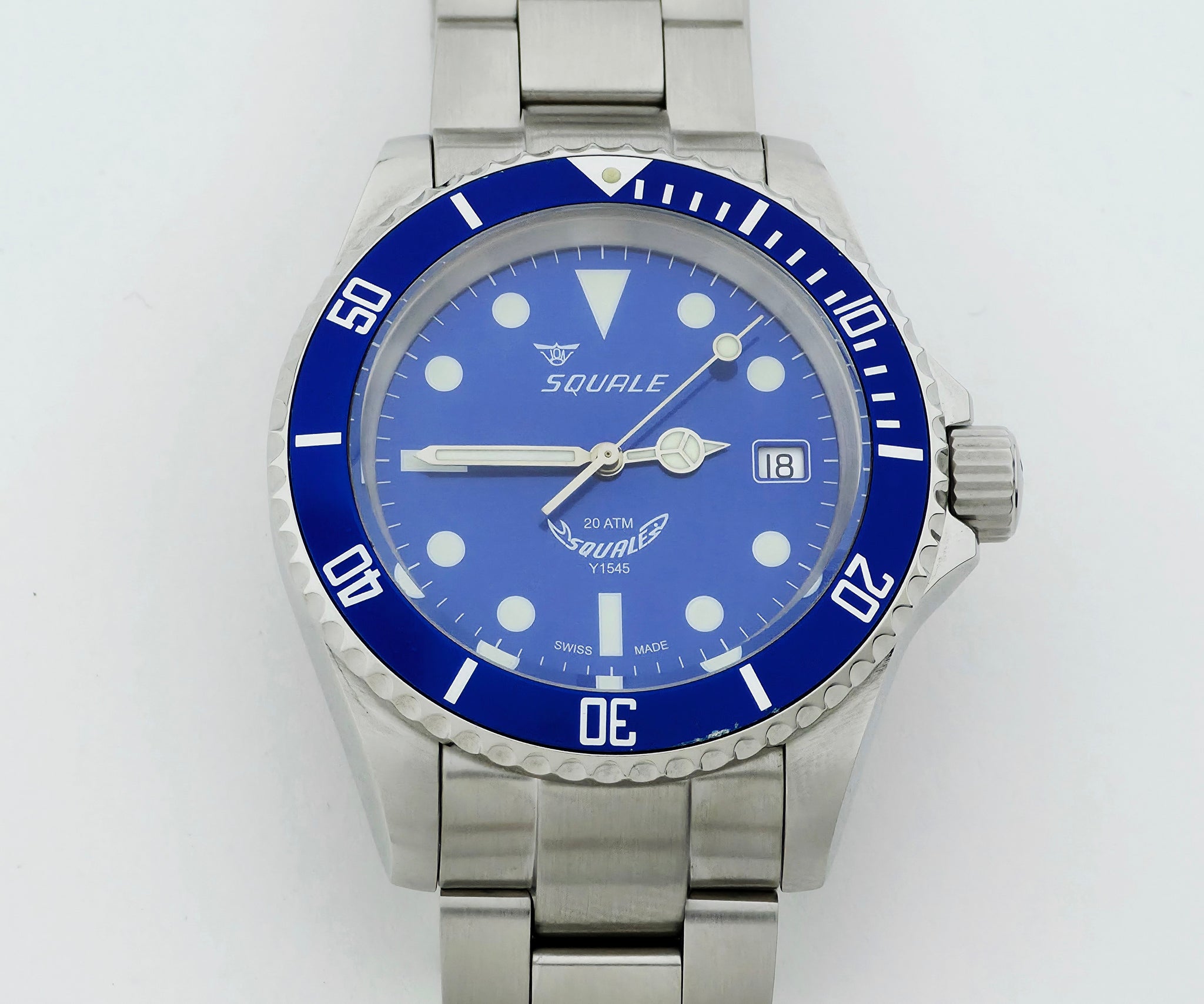 SQUALE Y1545 Automatic 20 ATM Diver's watch for men 40mm Steel case
