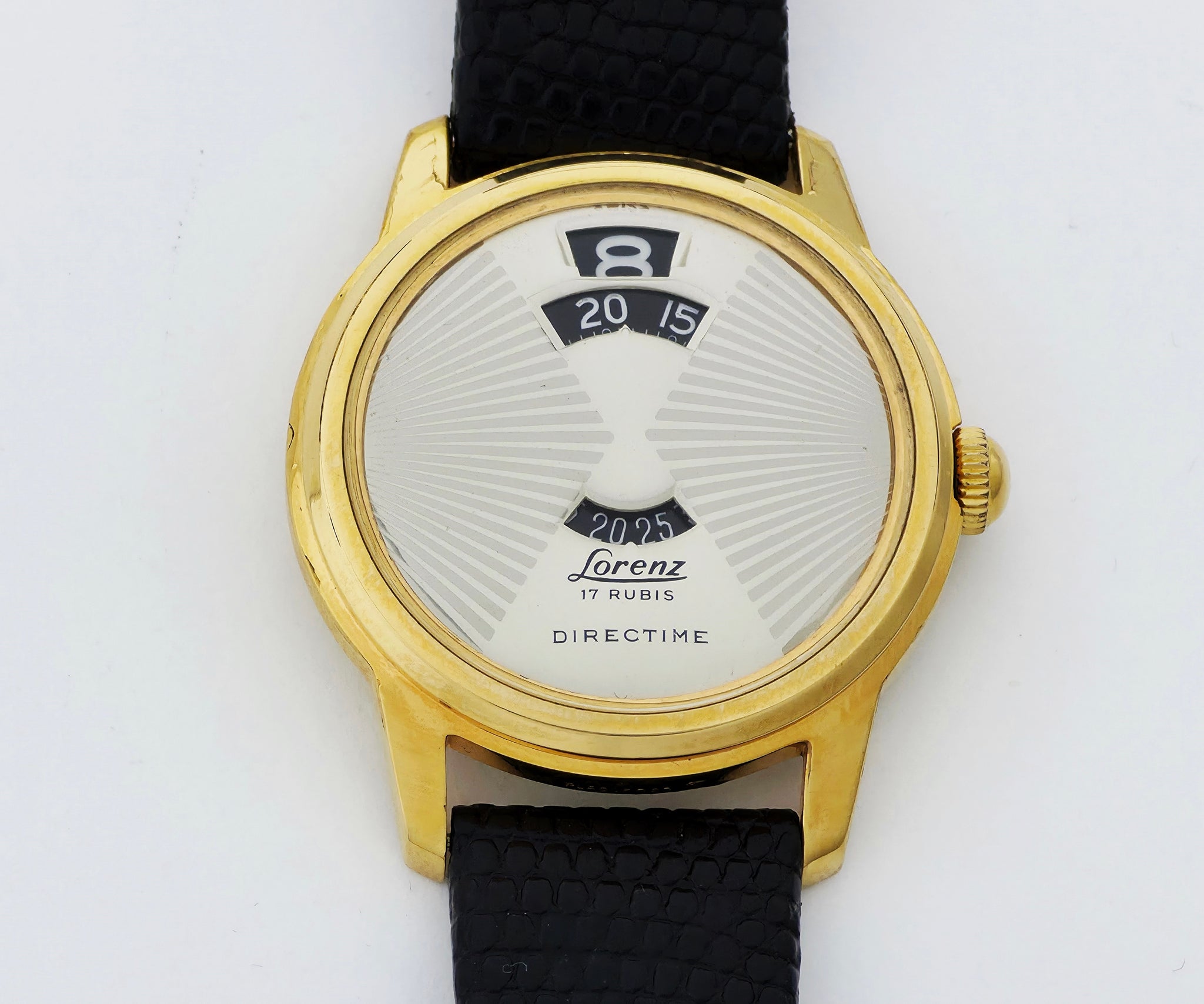 Vintage Lorenz Directime Mechanical 34mm Steel & Gold plated case