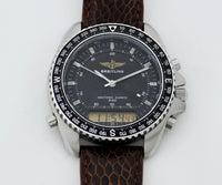 Vintage BREITLING Navitimer Pluton 3100 Ref: 80191 Steel 41.5mm Quartz Men's Watch