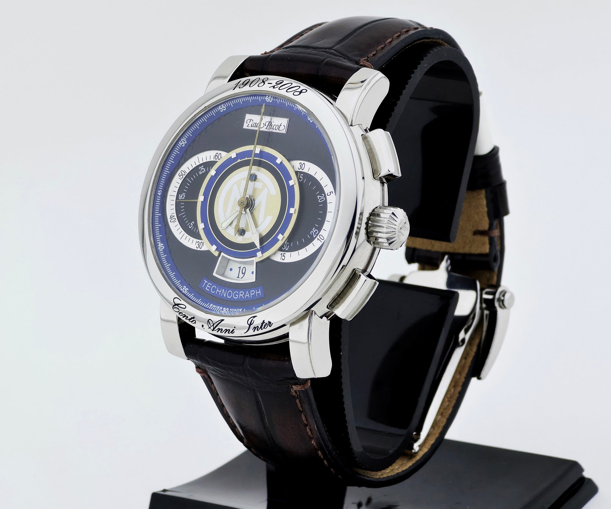 Limited Paul Picot Technograph F.C. Internazionale, Chronograph Automatic watch Ref: 0334