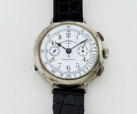 Vintage Eberhard & Co Chronograph mechanical Cal. 310-8. 925 Silver case 38mm Ref: 31008