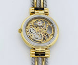 Michel Herbelin Newport Skeleton mechanical, 35mm Steel & Gold plated Ref: 1255