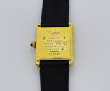 Cartier Tank Vermeil Quartz, 925 Silver & Gold plated Unisex watch Ref: 590005