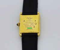 Cartier Tank Vermeil Quartz, 925 Silver & Gold plated Unisex watch Ref: 590005