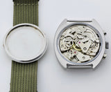 1970s AIRAIN chronograph mechanical Valjoux 7734 Stainless steel case 39.5mm