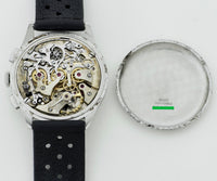 1940s Swiss Chronographe mechanical Excelsior Park 4.  Steel case 35.5mm