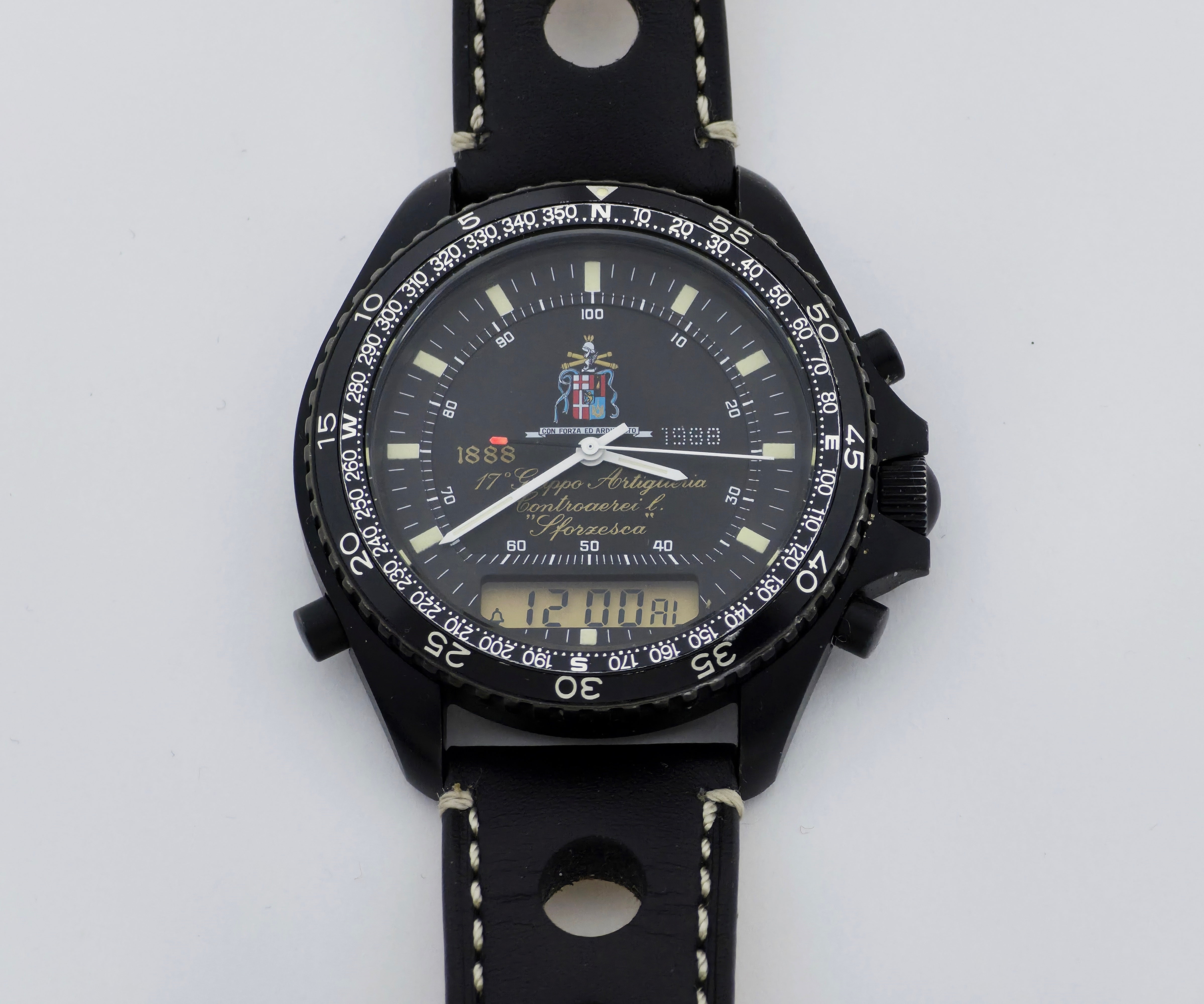 DPW Pluton Army Aviation Watch 1888-1988 Steel Black PVD plated
