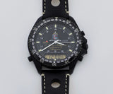 DPW Pluton Army Aviation Watch 1888-1988 Steel Black PVD plated Quartz 41mm