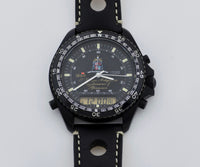 DPW Pluton Army Aviation Watch 1888-1988 Steel Black PVD plated Quartz 41mm