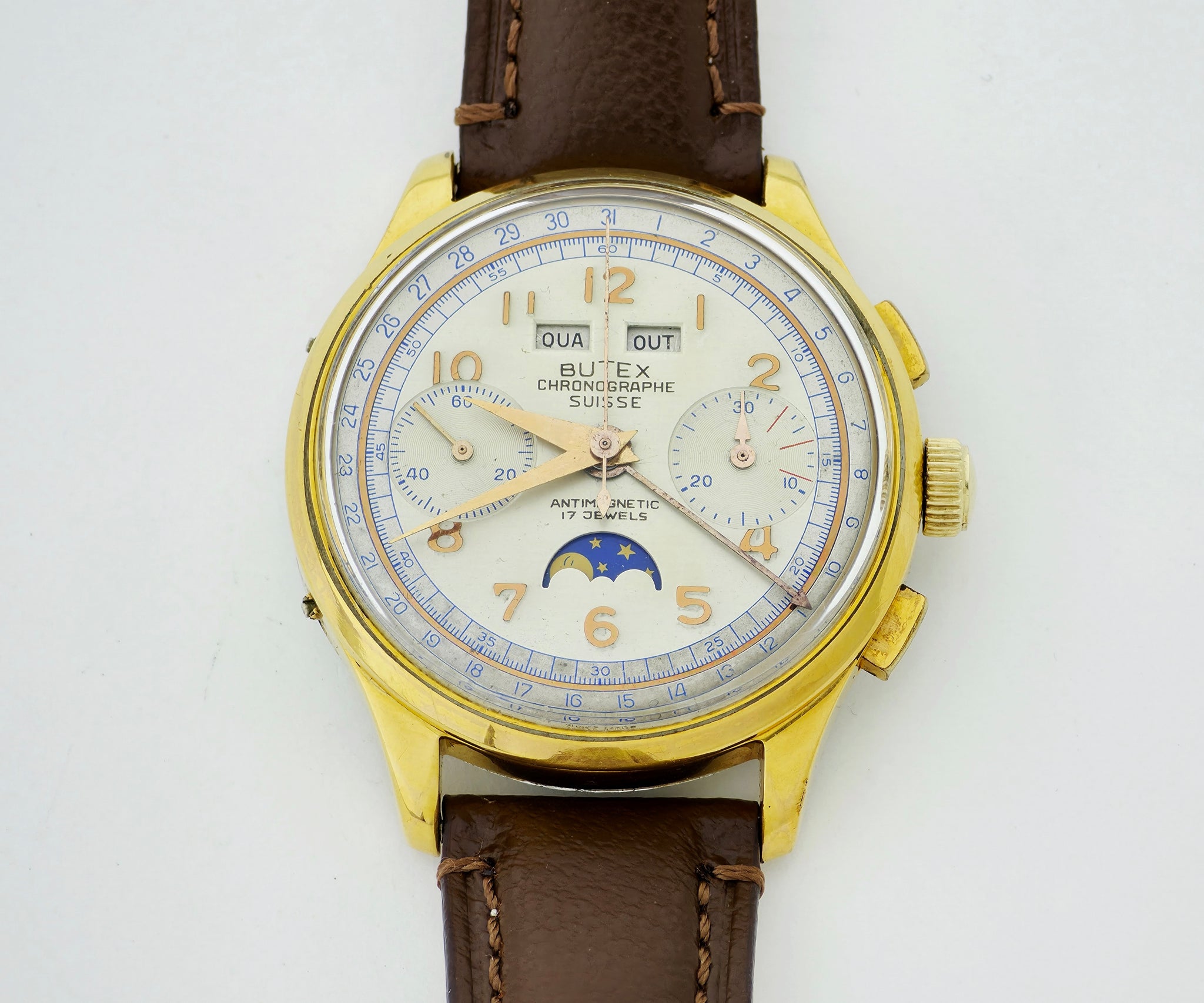 1950s BUTEX chronograph mechanical Venus Cal. 200 Full calendar 37mm Men’s watch