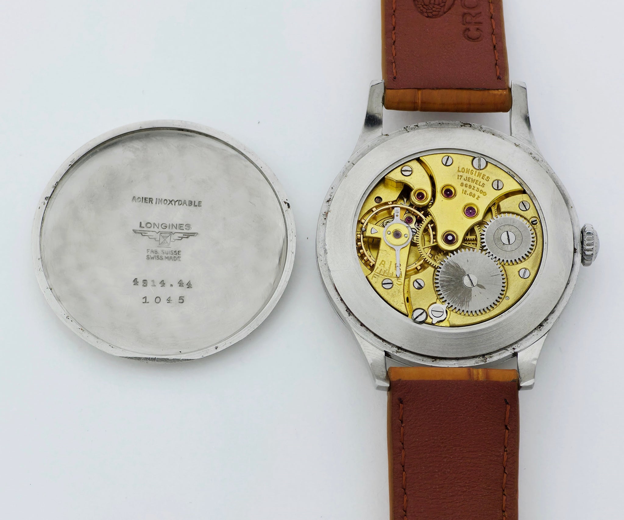 1950s Vintage LONGINES Mechanical Cal. 12.68Z Steel case 37.5mm Ref: 4914