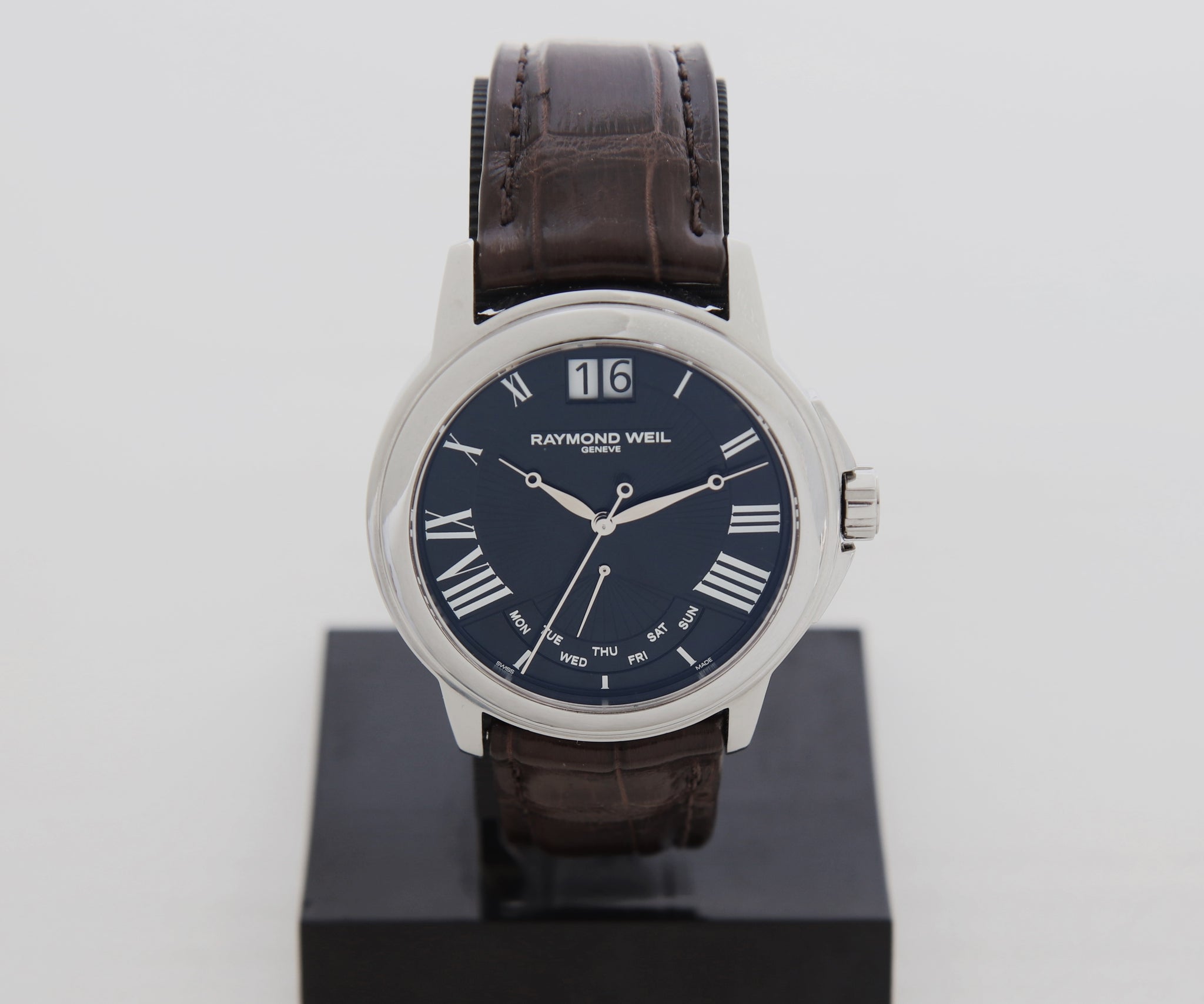 Raymond Weil Tradition Retrograde & Big date Quartz, 42mm Steel Men's watch 9576