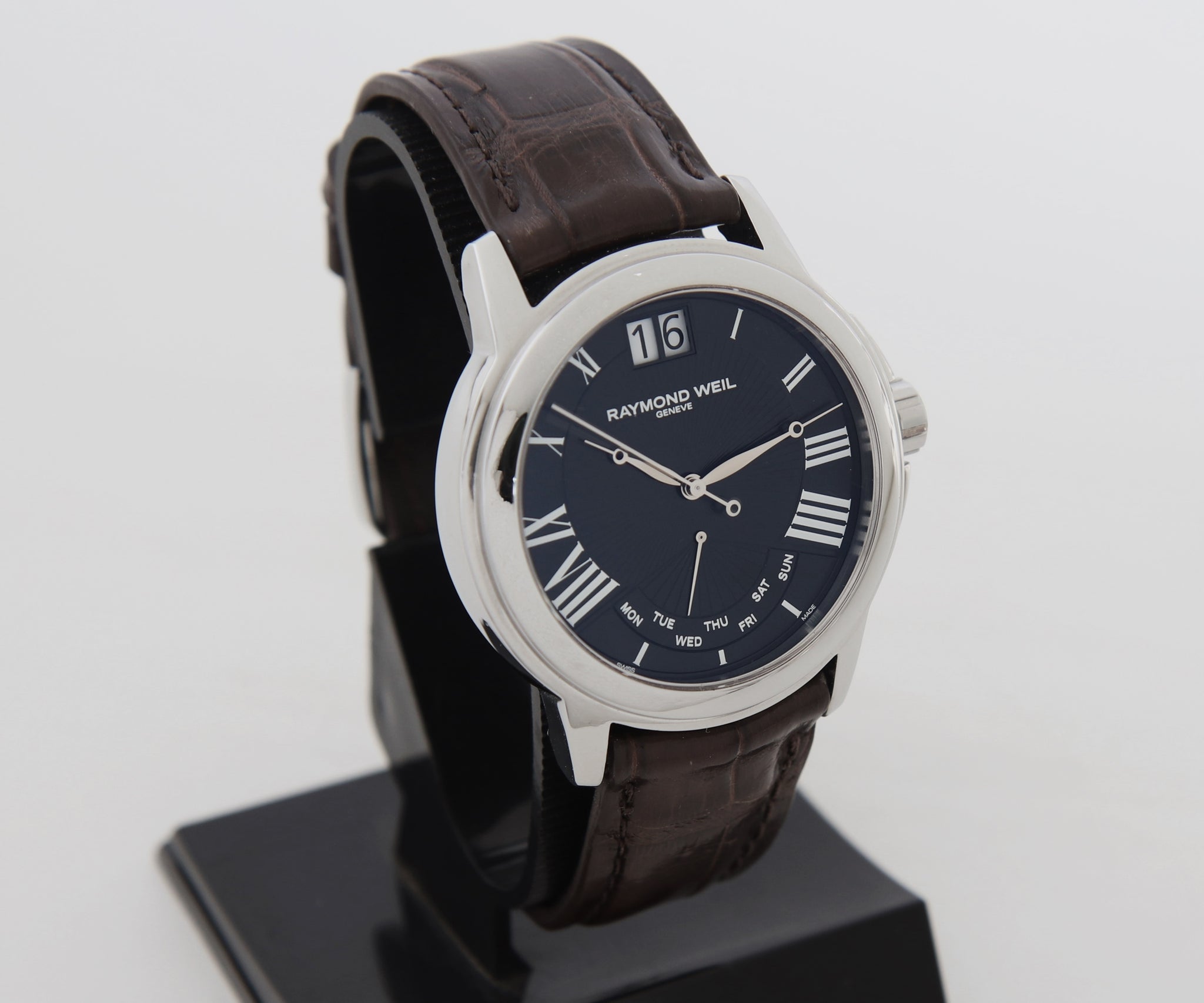 Raymond Weil Tradition Retrograde & Big date Quartz, 42mm Steel Men's watch 9576