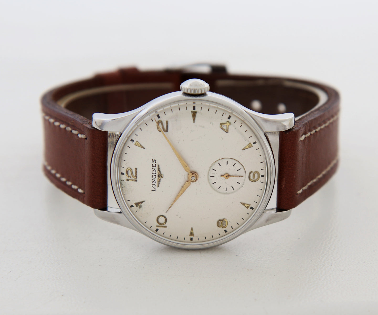 Vintage LONGINES Mechanical Cal. 12.68Z Stainless Steel 35mm Men's watch Ref: 5356